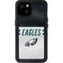 NFL Philadelphia Eagles White Striped iPhone 15 Plus Waterproof Case